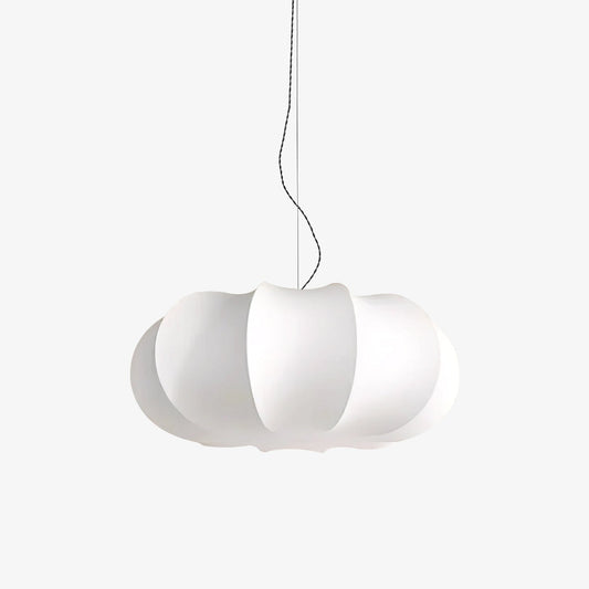Oblate Silk Pendant Lamp ∅ 19.7″ x H 8.7″ / Dia 50cm x H 22cm / White Pendant light