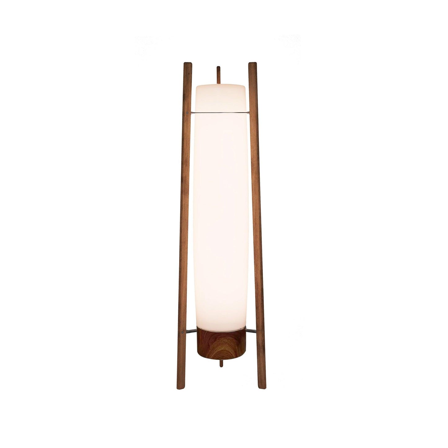 Side LED Floor Lamp ∅ 17.7″ x H 63″ / Dia 45cm x H 160cm / Walnut & White / US plug Floor lamp