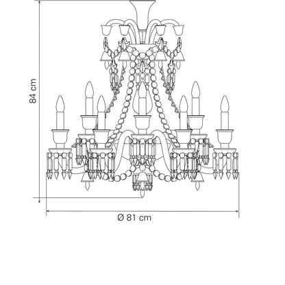 Baccarat Zé‘¼å¬ith Black Chandelier