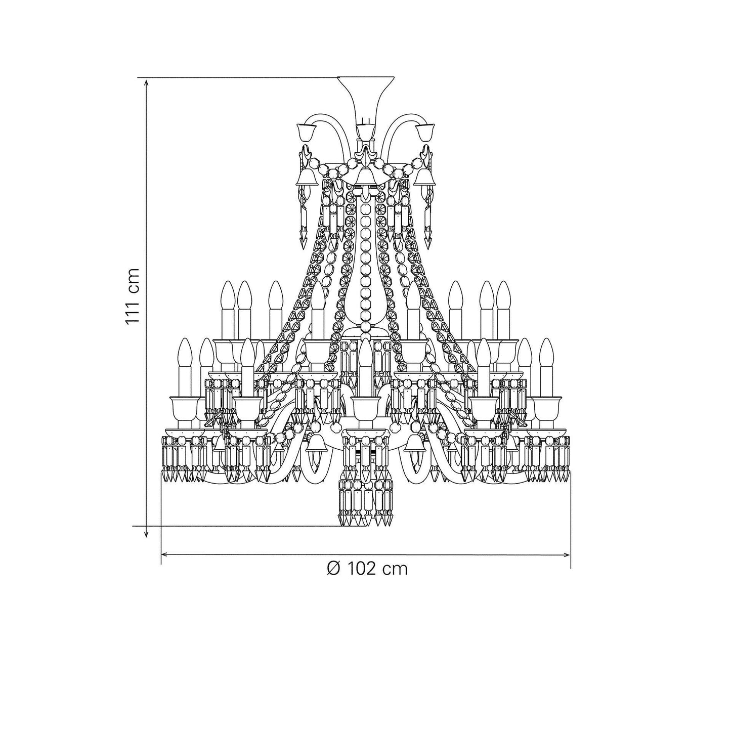 Baccarat Zé‘¼å¬ith Black Chandelier