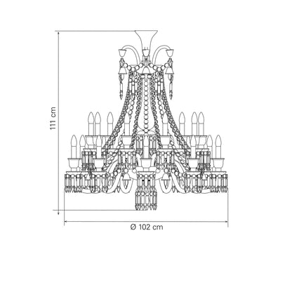 Baccarat Zé‘¼å¬ith Black Chandelier