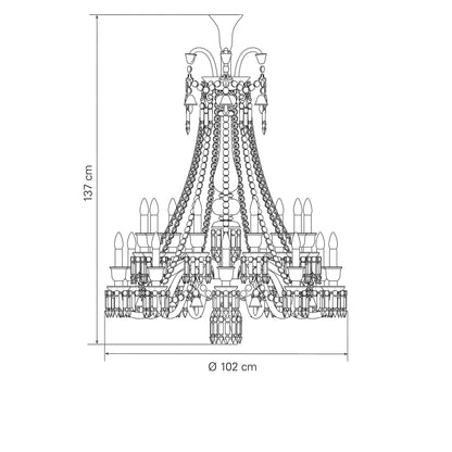 Baccarat Zé‘¼å¬ith Black Chandelier