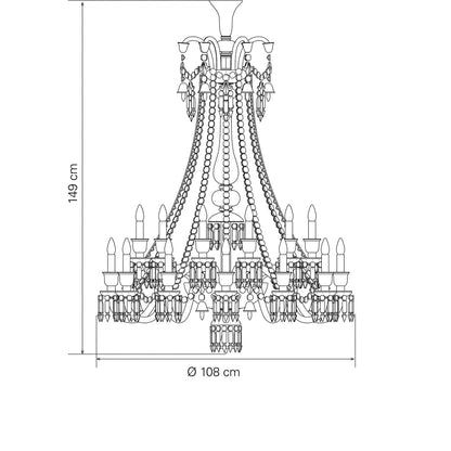 Baccarat Zé‘¼å¬ith Black Chandelier