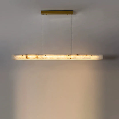 Linear Alabaster Chandelier Ø47’’ / Gold / Warm White Chandelier