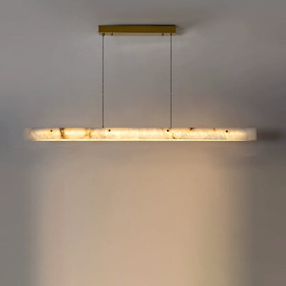 Linear Alabaster Chandelier Ø59’’ / Gold / Warm White Chandelier