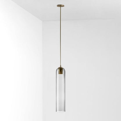Long Tube Glass Pendant Light