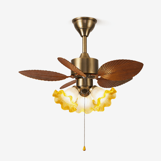 Vintage Leaf Ceiling Fan Light