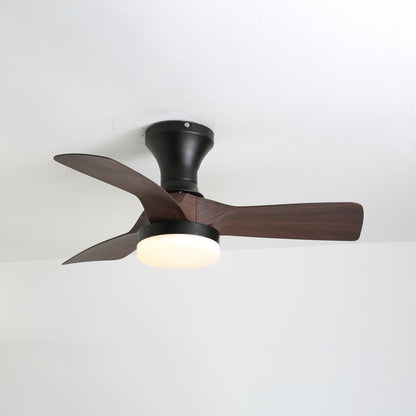 Brisa Ceiling Fan Light Walnut Wood Grain & Black: ∅ 31.5″ x H 11.0″ / Three-color Changing Light 1001 Ceiling fan light