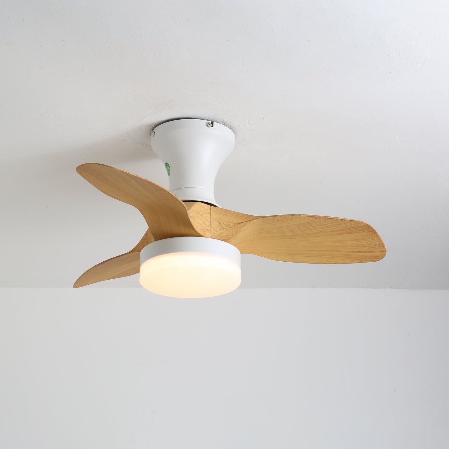 Brisa Ceiling Fan Light Wood Grain & White: ∅ 27.6″ x H 11.0″ / Three-color Changing Light 1001 Ceiling fan light