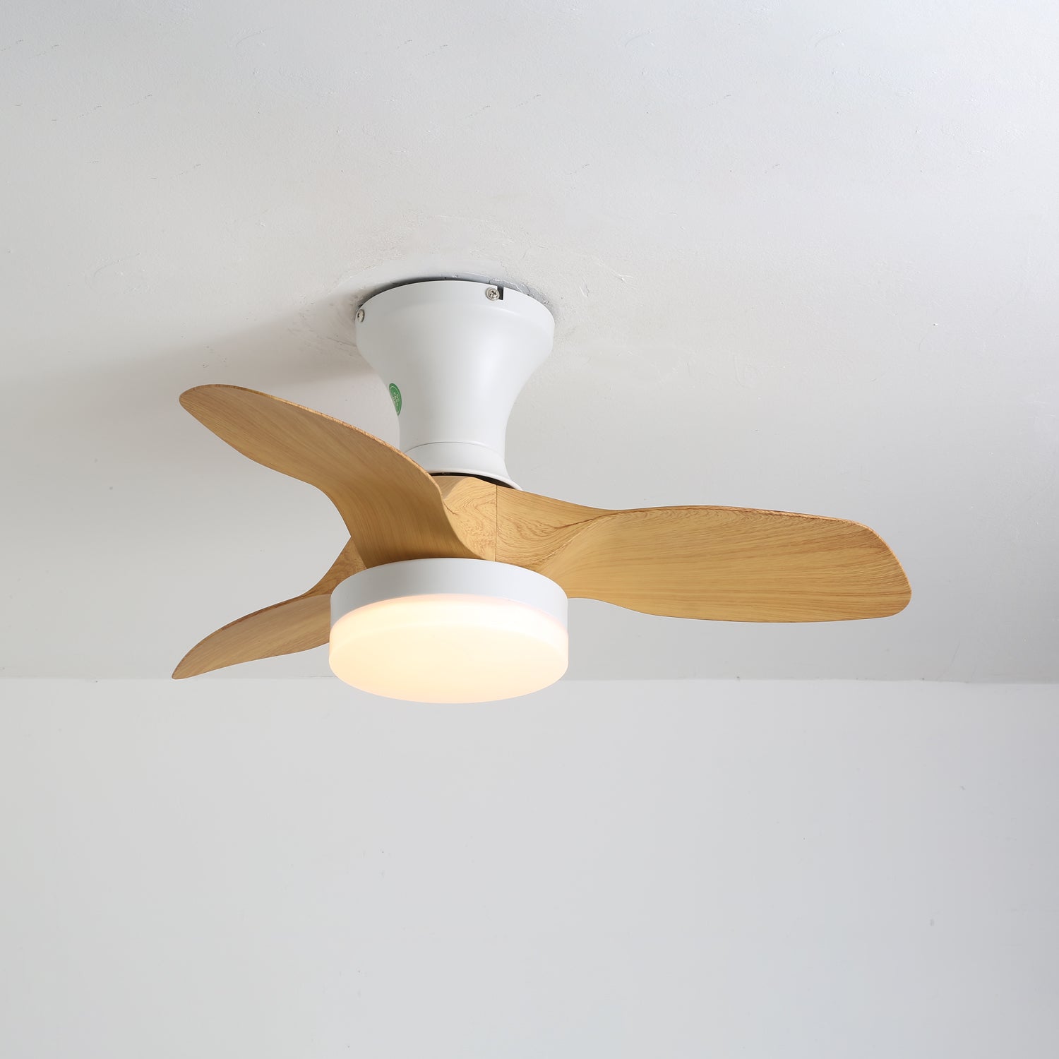Brisa Ceiling Fan Light Wood Grain & White: ∅ 27.6″ x H 11.0″ / Three-color Changing Light 1001 Ceiling fan light