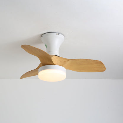 Brisa Ceiling Fan Light Wood Grain & White: ∅ 27.6″ x H 11.0″ / Three-color Changing Light 1001 Ceiling fan light
