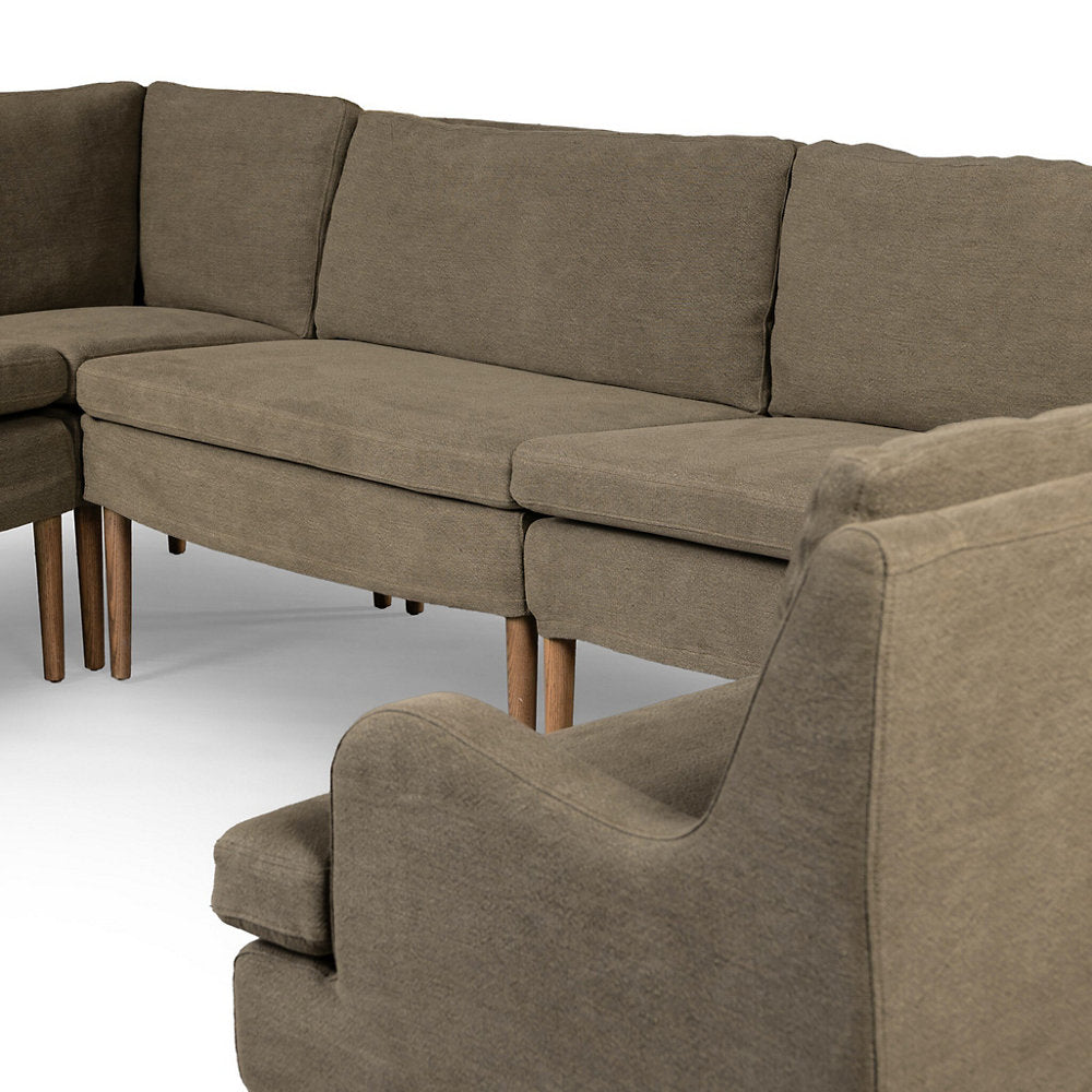 Amber Lewis x Four Hands Aurelia Dining Banquette U Shape Sofa