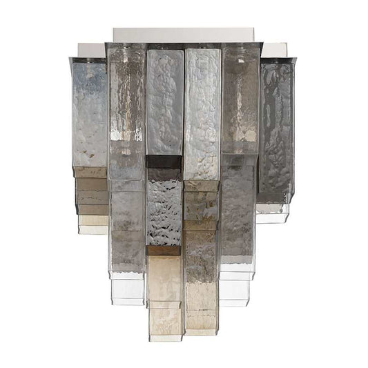 Eurofase Lighting Altesa 10 Light Flush Mount with Layered Ripple Glass