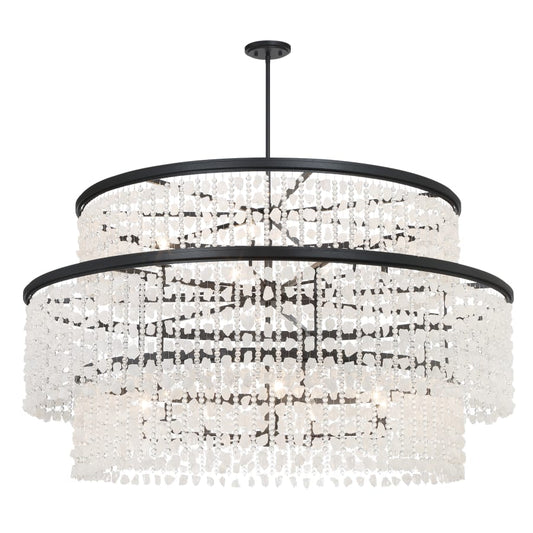 Minka Lavery Shimmering Elegance 14 Light 60" Wide Crystal Drum Chandelier - Bulbs Included