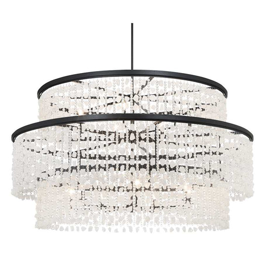 Minka Lavery Shimmering Elegance 14 Light 60" Wide Crystal Drum Chandelier - Bulbs Included