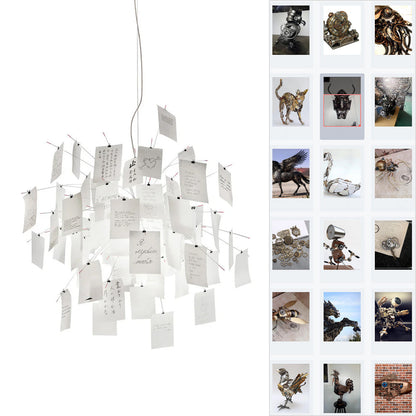Paper Chandelier ∅ 23.6″ x H 23.6″ / Punk Theme Chandelier