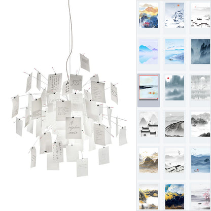 Paper Chandelier ∅ 23.6″ x H 23.6″ / lnk Painting Chandelier