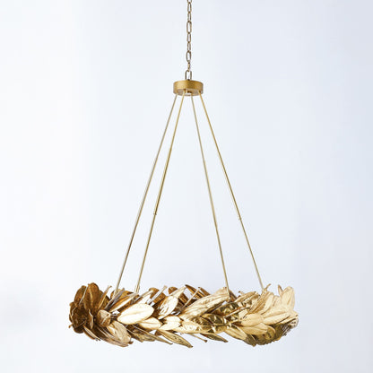 Global Views Brass Laurel Chandelier
