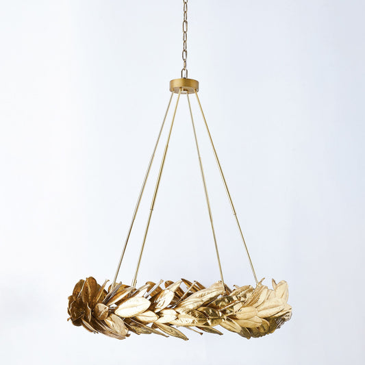 Global Views Brass Laurel Chandelier