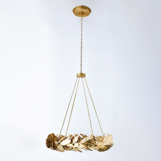 Global Views Brass Laurel Chandelier