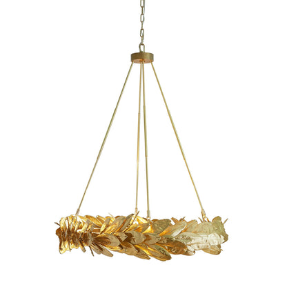 Global Views Brass Laurel Chandelier