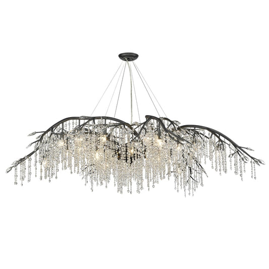 Golden Lighting Autumn Twilight 24 Light 80" Wide Crystal Chandelier
