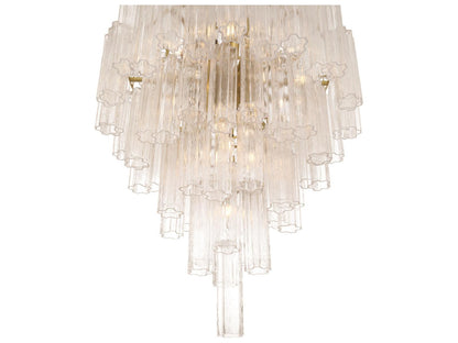 Artcraft Sophia 29-Light Chandelier in Brushed Brass with Clear Tronchi Glassware