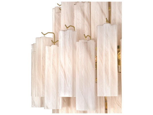 Artcraft Sophia 29-Light Foyer Chandelier in Brushed Brass with Wispy White Glass