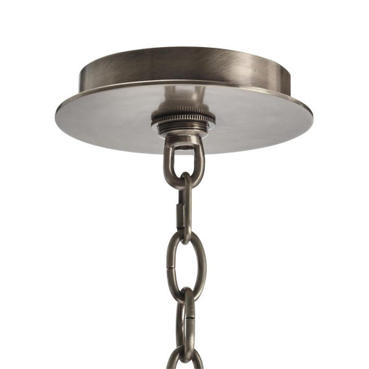 John Richard Acrylic and Nickel Six-Light Chandelier