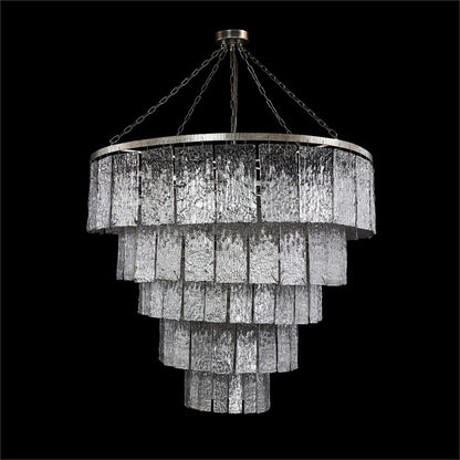 John Richard Twilight Twenty-Four-Light Slumped Glass Chandelier, Silver Sale