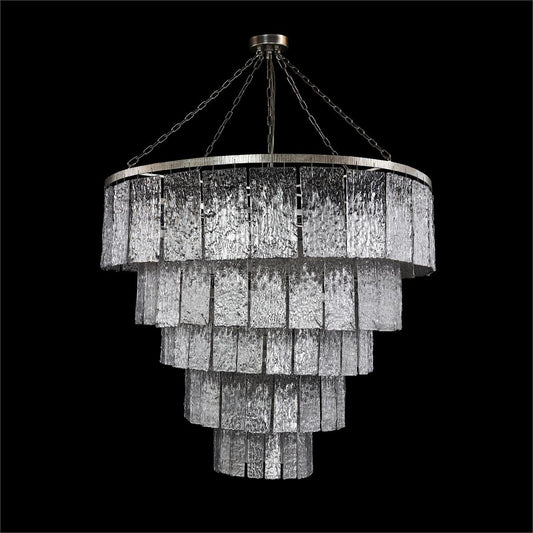 John Richard Twilight Twenty-Four-Light Slumped Glass Chandelier, Silver Sale