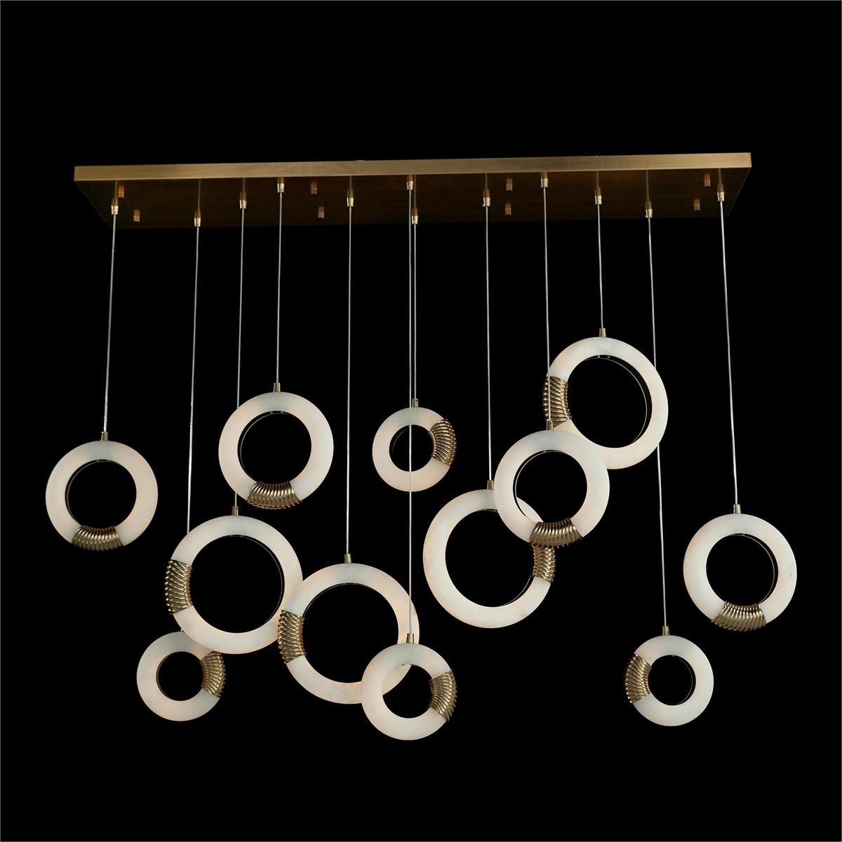 John Richard Bangela Twelve-Light Horizontal Pendant Chandelier Sale