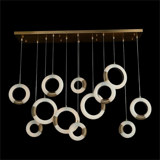 John Richard Bangela Twelve-Light Horizontal Pendant Chandelier Sale