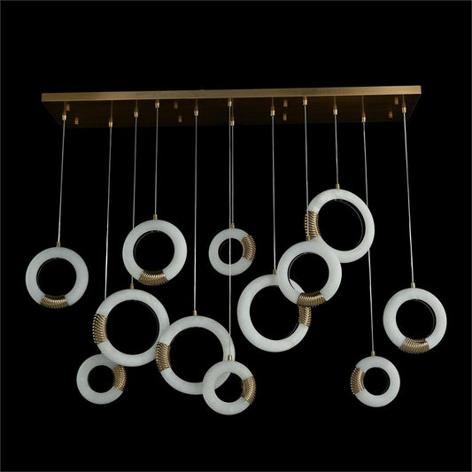 John Richard Bangela Twelve-Light Horizontal Pendant Chandelier Sale