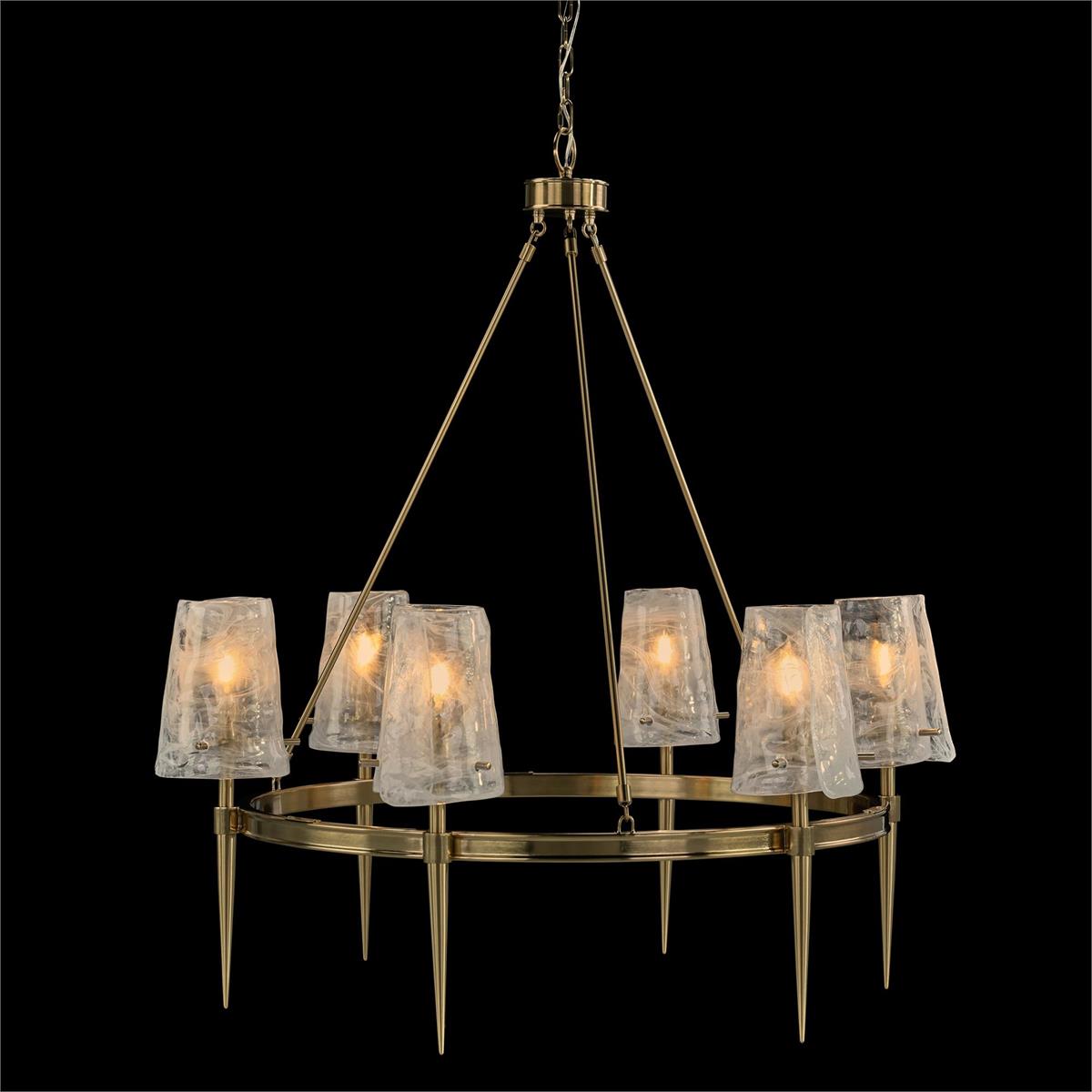 John Richard Coffee Bronze Torch Six-Light Chandelier Sale