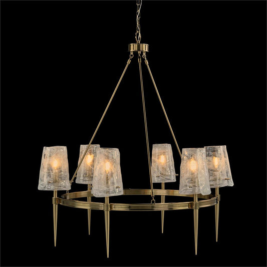 John Richard Coffee Bronze Torch Six-Light Chandelier Sale