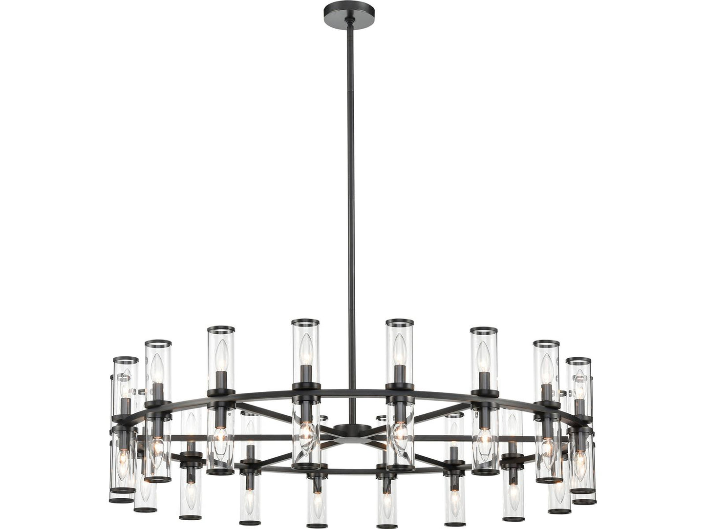Alora Lighting 36-Light Revolve Chandelier Urban Bronze with Clear Glass