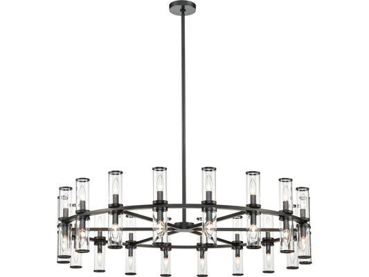 Alora Lighting 36-Light Revolve Chandelier Urban Bronze with Clear Glass