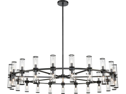 Alora Lighting 42-Light Revolve Chandelier in Urban Bronze with Clear Glass