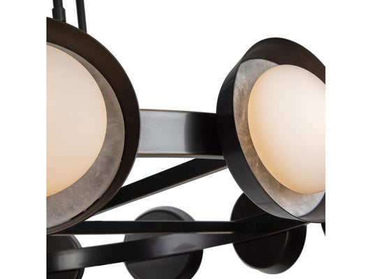 Alora Lighting Alonso LED Chandelier in Urban Bronze with Alabaster