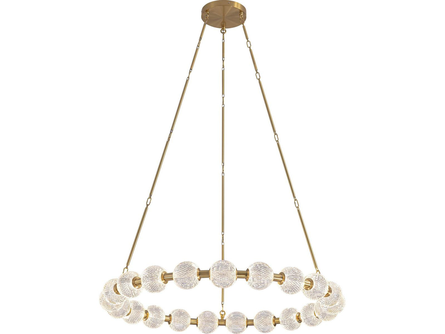 Alora Lighting Marni 41-Inch Integrated LED Chandelier in Natural Brass