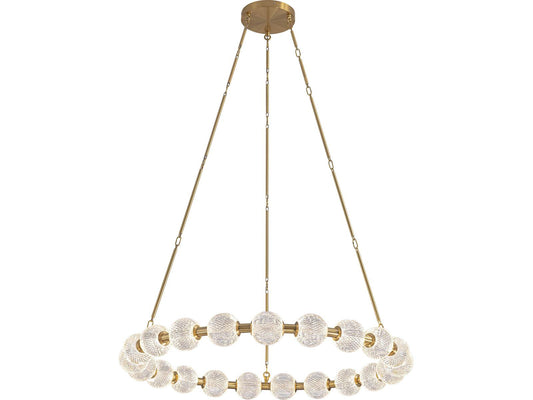 Alora Lighting Marni 41-Inch Integrated LED Chandelier in Natural Brass