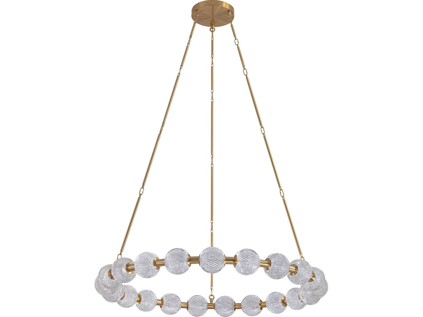Alora Lighting Marni 41-Inch Integrated LED Chandelier in Natural Brass