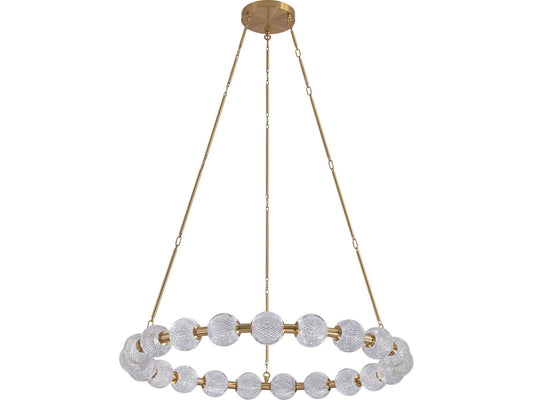 Alora Lighting Marni 41-Inch Integrated LED Chandelier in Natural Brass