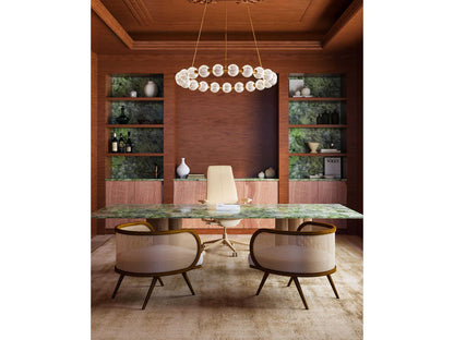 Alora Lighting Marni 41-Inch Integrated LED Chandelier in Natural Brass
