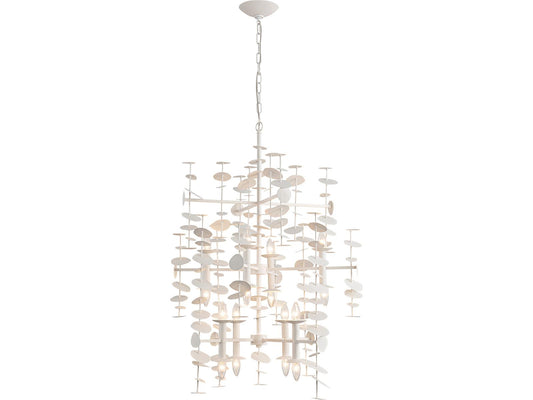 Alora Lighting 16-Light Yukari Chandelier in Matte White