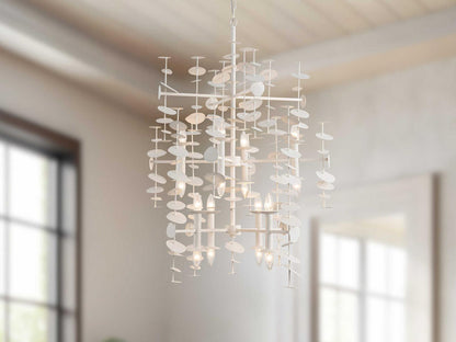 Alora Lighting 16-Light Yukari Chandelier in Matte White