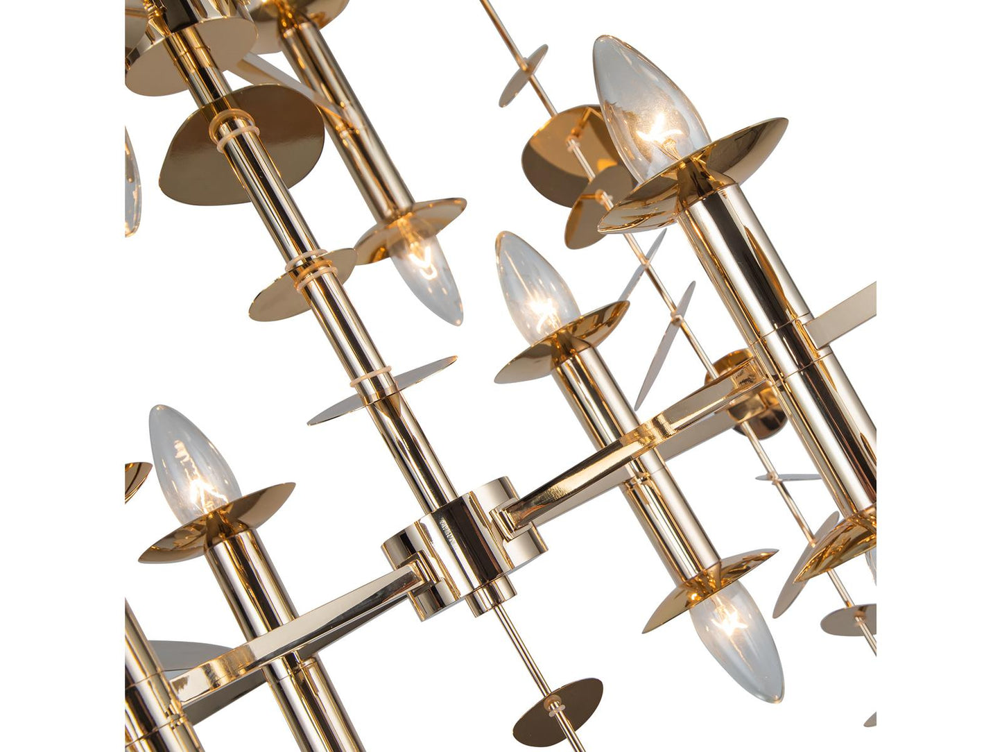 Alora Lighting 16-Light Yukari Chandelier in Polished Brass Modern