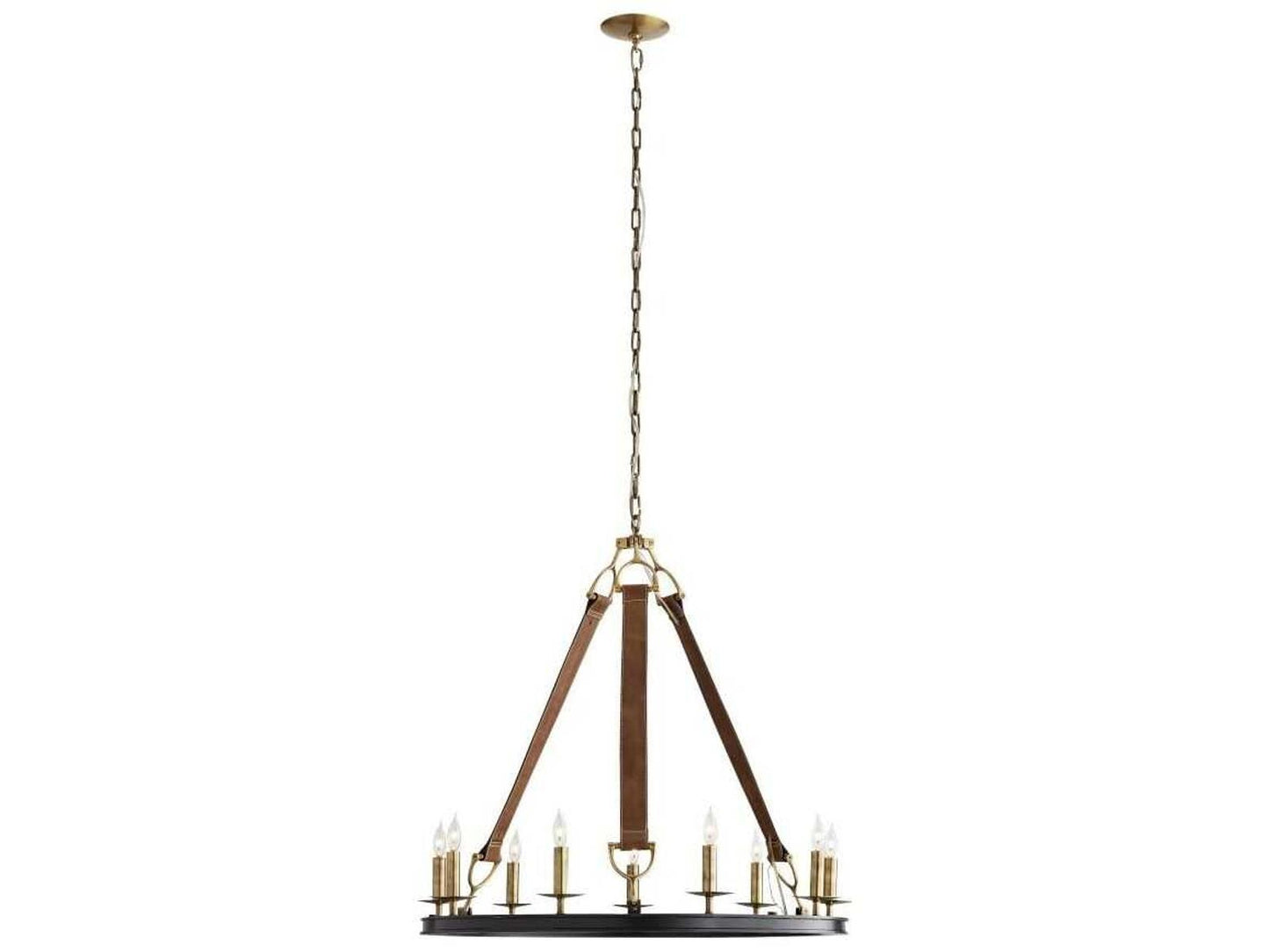 Arteriors Home 9-Light Chaney Chandelier in Antique Brass and Bronze
