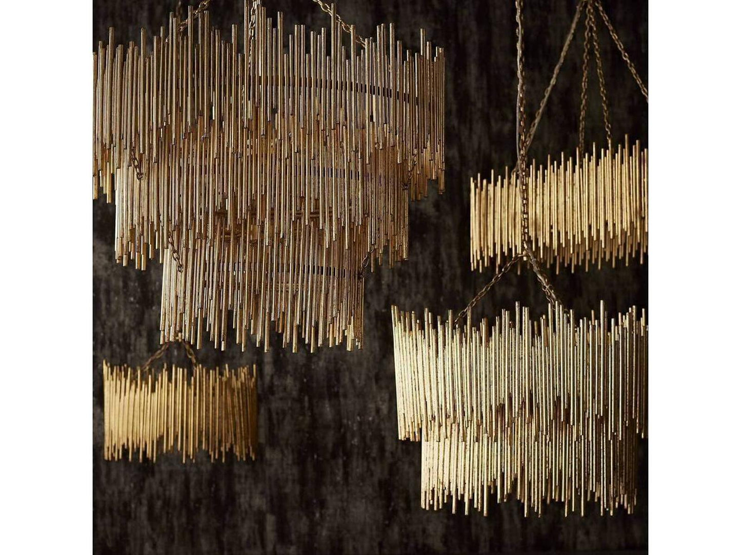 Arteriors Home 12-Light Prescott 3-Tier Chandelier in Gold Leaf